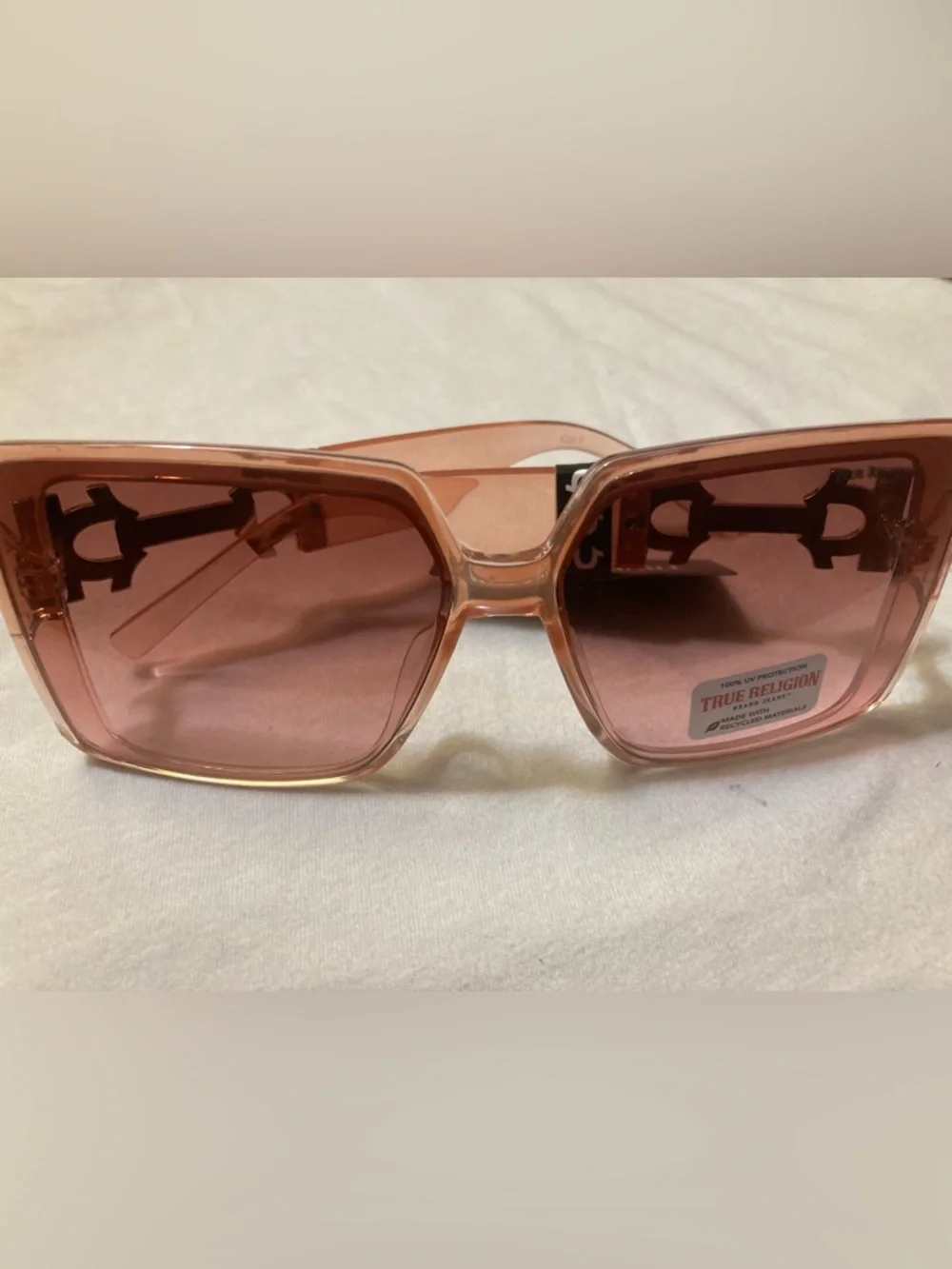NWT True Religion Pink Oversized Square Sunglasses